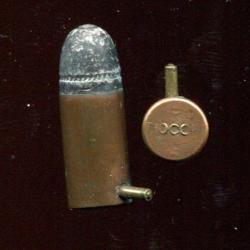 9 mm &agrave; broche - int&eacute;ressant marquage en relief :  9 FIOCCHI * - balle plomb 1 gorge mollet&eacute;e