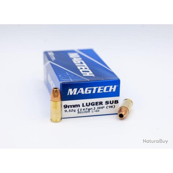 Cartouches Magtech 9x19 FMJ 115 gr / 7,45 g x 50