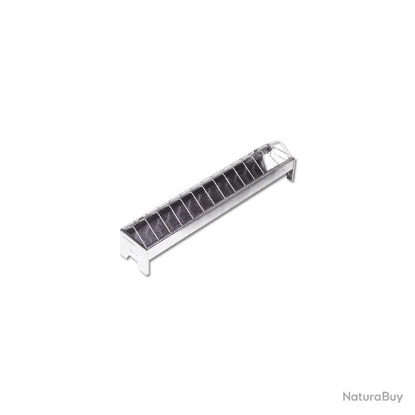 Mangeoire m�tal poussins 50 cm � barrettes avec couvercle