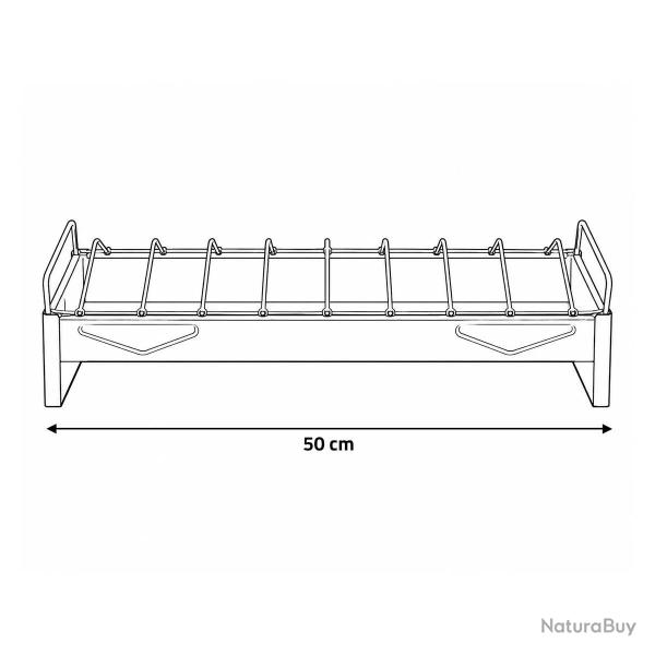 Mangeoire m�tal poussins 50 cm � barrettes avec couvercle