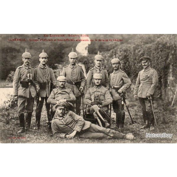 CPA- En Lorraine - Guerre1914 LUNEVILLE - GROUPE  d'officiers et Sous-Officiers allemands  -N�7516