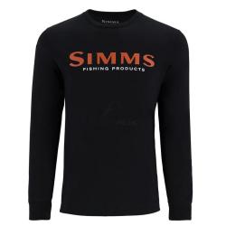 Tee shirt SIMMS Logo Shirt LS Jet Black S