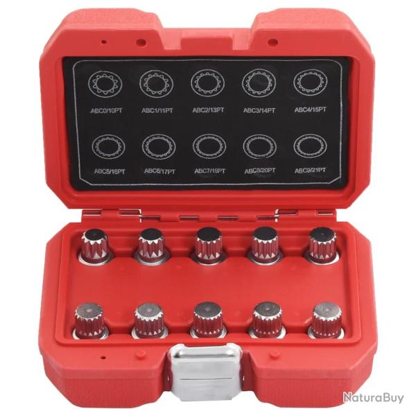 Jeu de cl�s pour �crou de blocage de roue 10 pcs pour VW 02_0004206