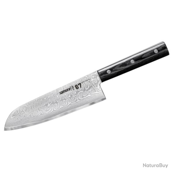 SUPER PROMO !! Couteau de Cuisine Damascus 67 Samura Santoku - SMSMD670094M