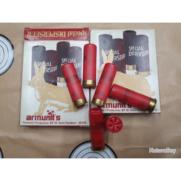 cartouches calibre 16 sp�cial disperseur plomb de 6 long 67, 30g.