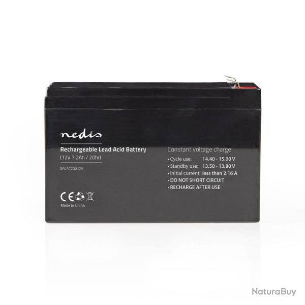NEDIS BATTERIE AU PLOMB RECHARGEABLE 12V 7.2AH