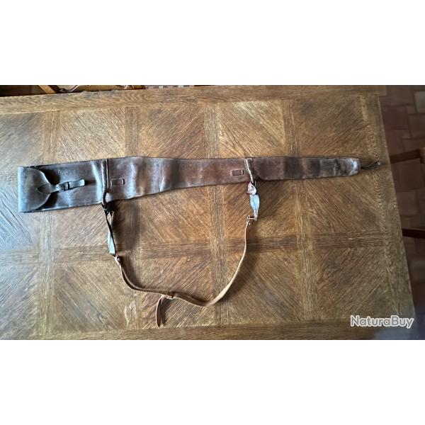 Fourreau en cuir pour fusil de chasse L 130cm