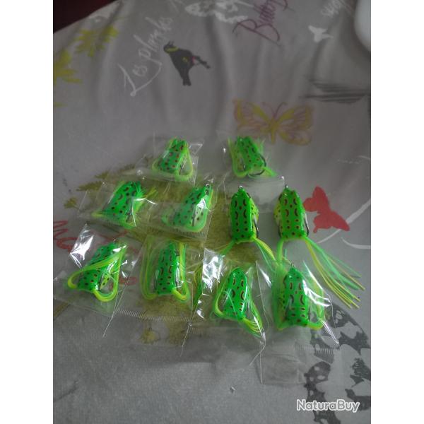 10 leurres de surface, grenouille