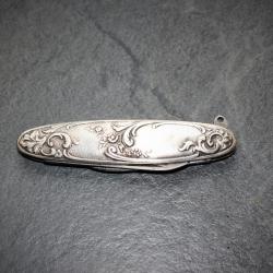 CANIF PLIANT EN ARGENT**ART NOUVEAU **DEUX LAMES **COLLECTION**