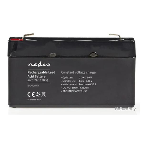 NEDIS BATTERIE PLOMB-ACIDE RECHARGEABLE 6V 10AH