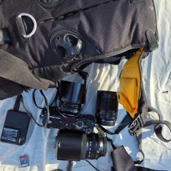 Appareil photo FUJIFIM XPRO 1 avec 3 objectifs, sac . &eacute;tat neuf