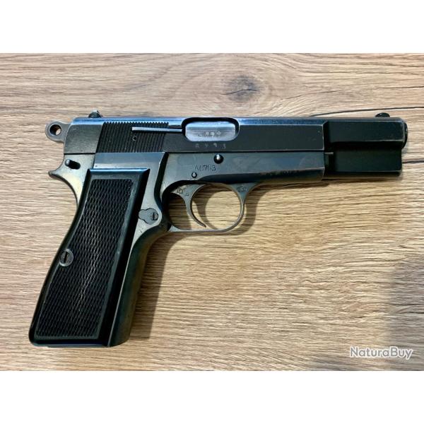 PISTOLET BROWNING FN HERSTAL GP35 CALIBRE 9X19-carcasse acier.