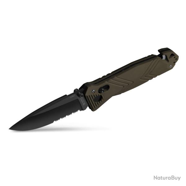 Couteau TB outdoor cac serration manche PA6 FV kaki