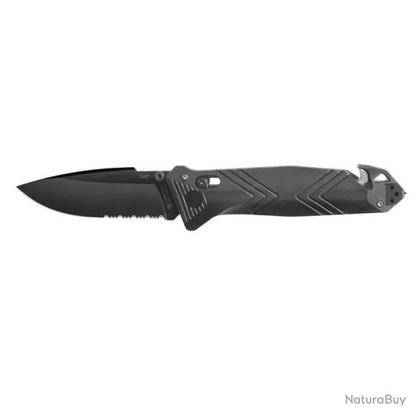 Couteau TB outdoor CAC serration Manche PA6 FV noir