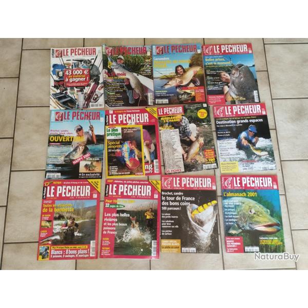 12 MAGAZINES LE PECHEUR DE FRANCE