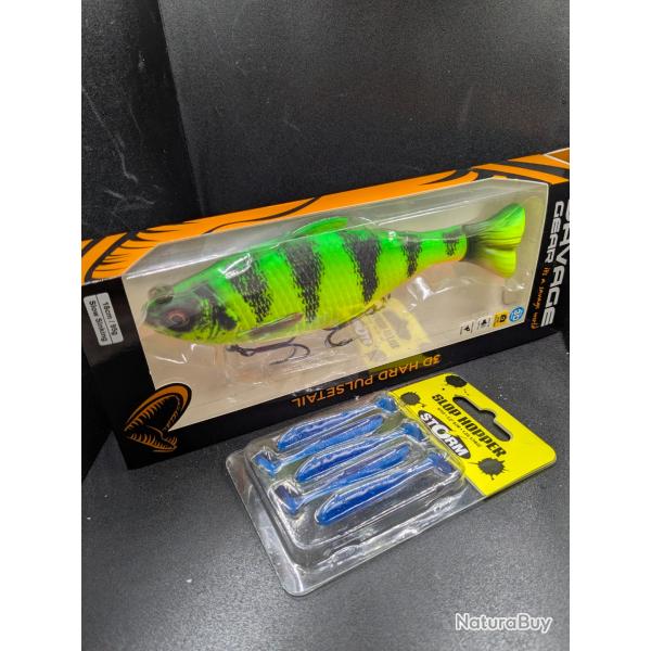Lot 403 / Leurre savage Gear 3D HARD PULSETAIL + 1 blisters STORM / FISH AND FISHING.