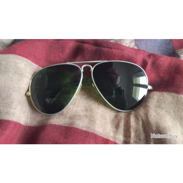 Lunettes  solaires  Chasse p�che  randonn�e  tir a l,Arc , voile  style Ray ban m�tal made in FRANCE