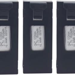 Lot de 3 Batteries Li-ion 3,7V 1800mAh pour Drone RC - E88 / E99 / E525 / P1 / K3 / S1 / P8
