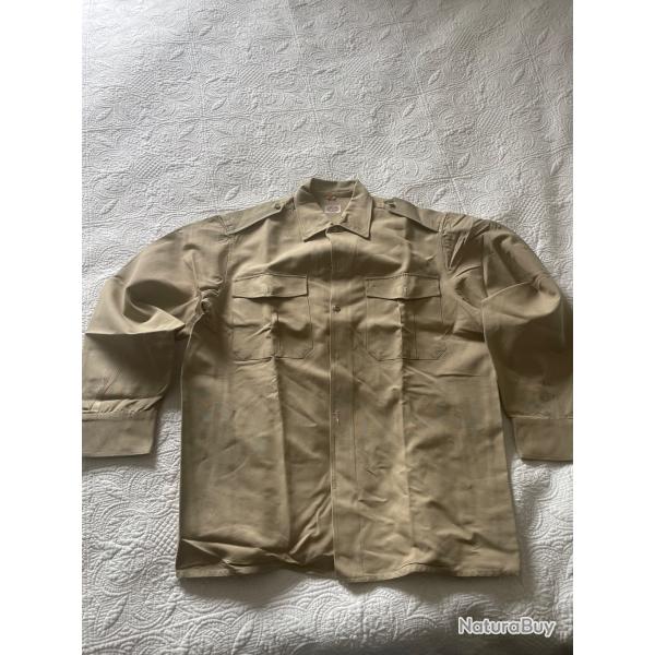 Chemise militaire sable p�riode Indo/Alg�rie