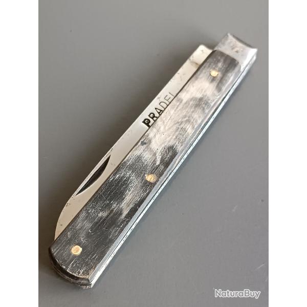 ANCIEN COUTEAU GARONNAIS, PRADEL, THIERS, XX�me, manche en CORNE.