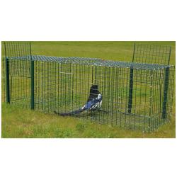 Pi&egrave;ge &agrave; pie corbeau 3 compartiments 47x47x120cm