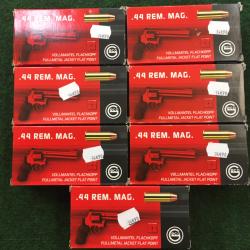 Lot de 350 munitions GECO Calibre .44 Rem Mag en FMJ 230grs / 14,9g
