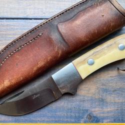 ANCIEN COUTEAU ARTISAN PAR FLORIAN B. MODELE "LE FLORIS" ACIER CHIRURGICAL NO PUMA LOVELESS