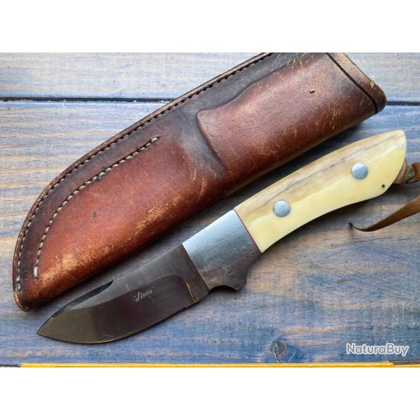 ANCIEN COUTEAU ARTISAN PAR FLORIAN B. MODELE "LE FLORIS" ACIER CHIRURGICAL NO PUMA LOVELESS