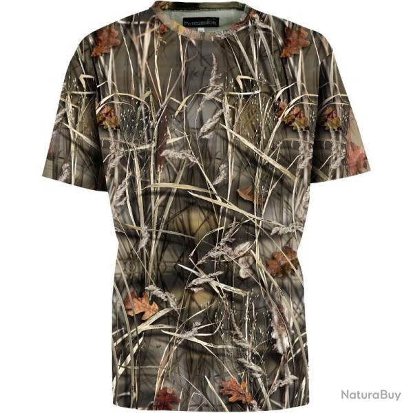 T SHIRT MANCHES COURTES PERCUSSION GHOST CAMO WET XL
