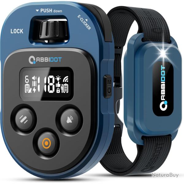 Collier de Dressage Chien Port�e 3.2 Km 178 Niveaux 4 Modes �tanche IPX7 �cran LCD 3 Veilleuses