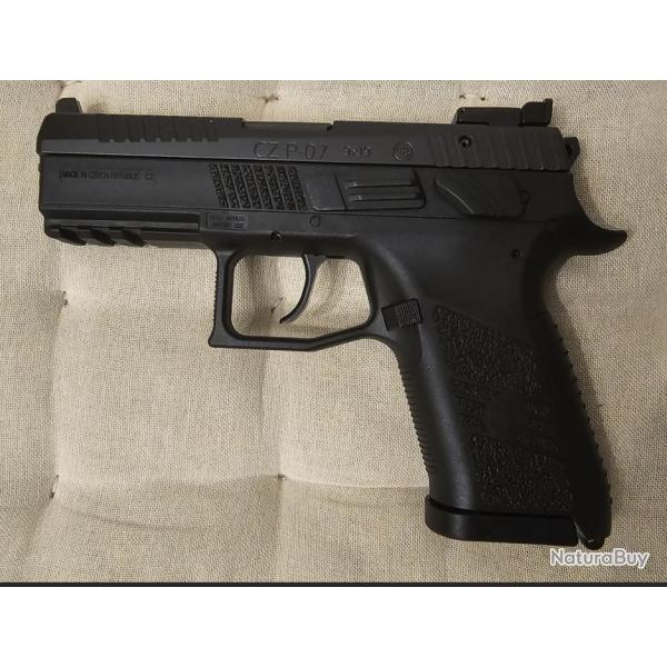 CZ P07 9x19mm avec hausse LPA r�glable avec U blanc et guidon LPA comme neuf
