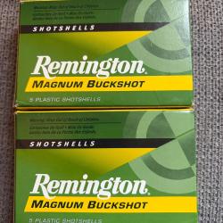 2 BOITES DE 5 CHEVROTINES remington MAGNUM 12/76 - 15 GRAINS-