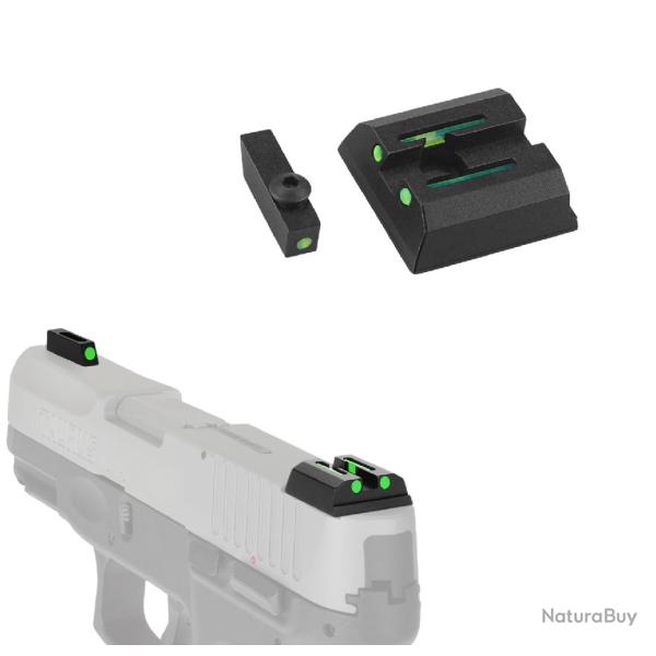 Hausse et Guidon Fibre Optique Taurus TX22 - Verte | TXC ARMEMENT