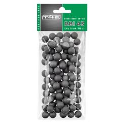 BILLES RBI CAOUTCHOUC NOYAU ACIER CAL .43 X100 - T4E NEUF U UNIQUE