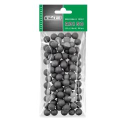 BILLES RBI CAOUTCHOUC NOYAU ACIER CAL .50 X100 - T4E