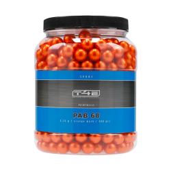 BILLES PAB PAINTBALL BIO ORANGE CAL .68 SPORT 68 X500 - T4E NEUF U ORANGE