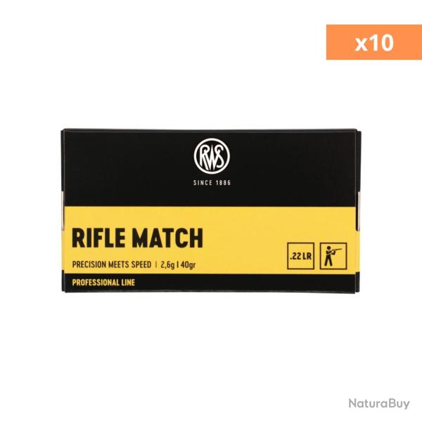 .22LR RIFLE MATCH 2.6G 40GR X500 - RWS
