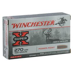 BOITE DE .270 WIN SUPER X POWER POINT 130GR X20 - WINCHESTER
