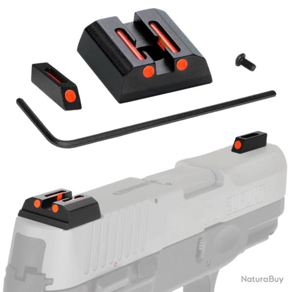 Hausse et Guidon Fibre Optique Taurus TX22 - Rouge | TXC ARMEMENT