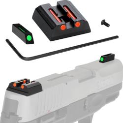 Hausse et Guidon Fibre Optique Taurus G3 - Rouge et Verte | TXC ARMEMENT