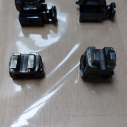 Montages pour lunette zeiss diavari et diatal pour rails de 11mm d&eacute;montage rapide et crochets &agrave; l'av