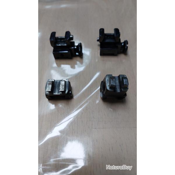 Montages pour lunette zeiss diavari et diatal pour rails de 11mm d�montage rapide et crochets � l'av