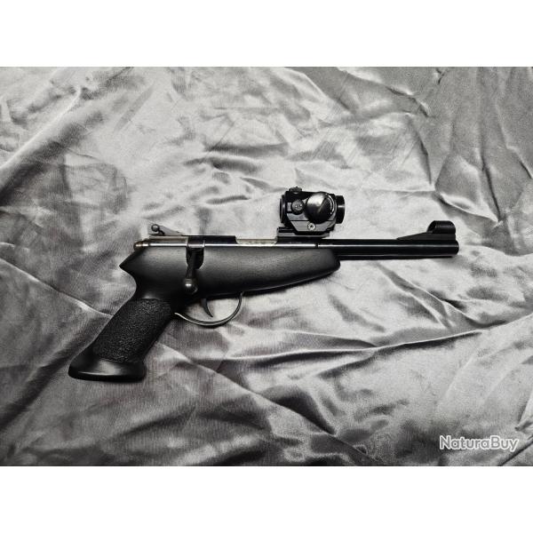 Pistolet .22lr mono coup � verrou mod�le PALLAS, finition "full" black �quip� AIMPOINT H-1