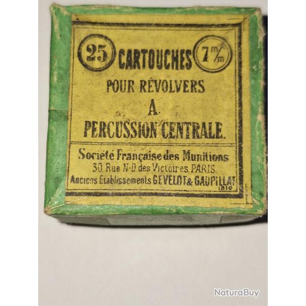 Munition de collection tr�s rare bo�te NEUVE 25 munitions 7mm