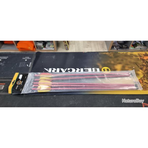 5�x�Fl�che trait aluminium Ek Archery 16 pouces rouge avec pointe performante