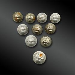 ENSEMBLE de dix boutons de gendarmerie - France - XIX&egrave;me si&egrave;cle