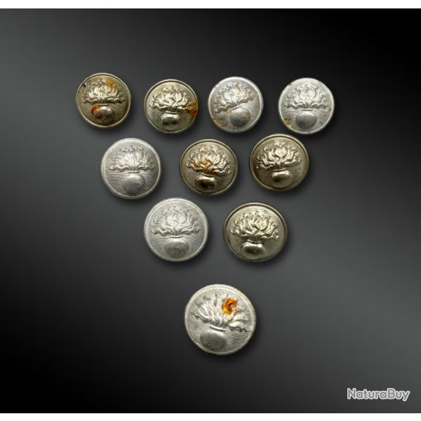 ENSEMBLE de dix boutons de gendarmerie - France - XIX�me si�cle