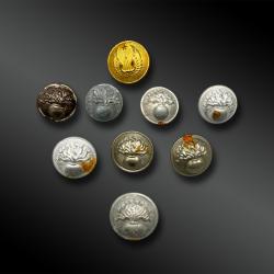 ENSEMBLE de huit boutons de gendarmerie et un bouton de l'arm&eacute;e de l'air - France - XIX&egrave;me si&egrave;cle