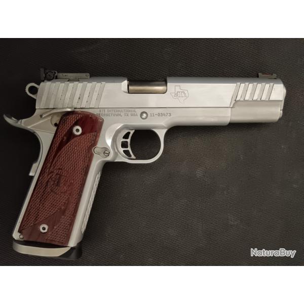 PISTOLET NEUTRALISE NOUVELLE NORME STI TROJAN CHROME 45 ACP