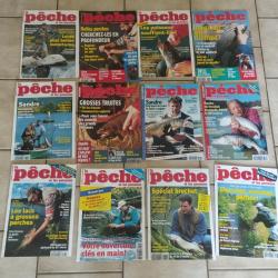 12 MAGAZINES LA PECHE ET LES POISSONS ANNEES 1999/2000/2001